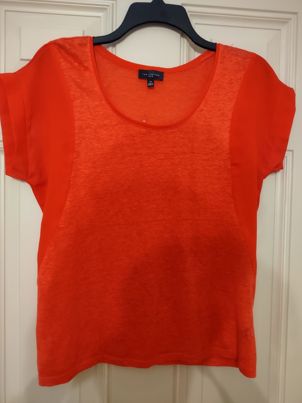 The Limited Bright Orange Short Sleeve Scoop Neck Tee